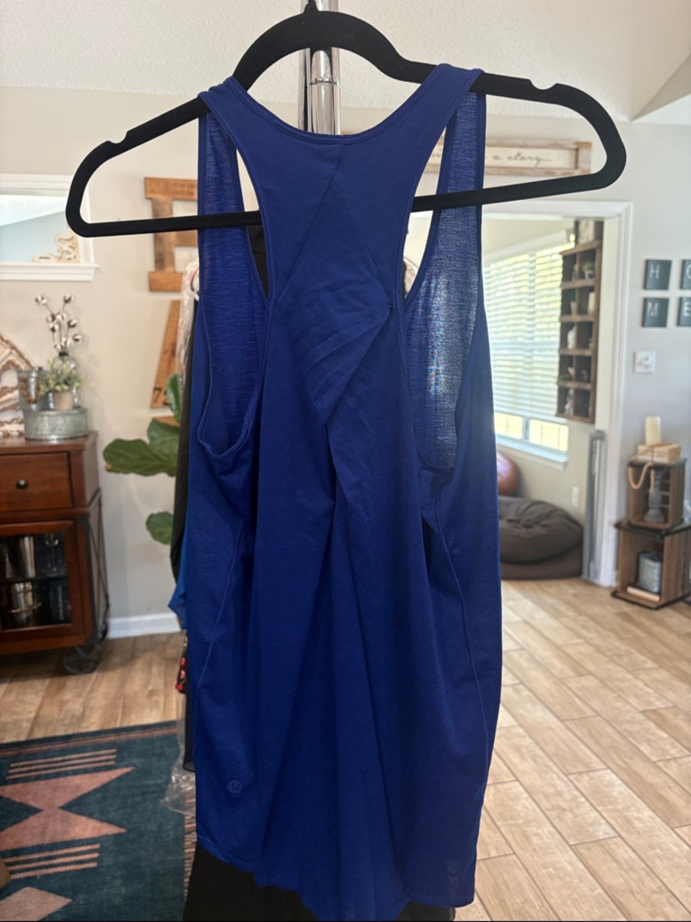 Blue Racerback Tank Top - Women - Picture 2 of 3